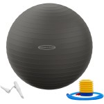 Fitvids Anti-Burst and Slip Resistant Exercise Ball Yoga Ball Fitness Ball Birthing Ball with Quick Pump, 2,000-Pound Capacity, 19-22 inch, M