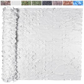 Yeacool Camouflage Netting Military Camo Nets for Party Decoration Hunting Sunshade Camping Shooting(Snowstorm, 49.2ftx4.9ft,15mx1.5m)