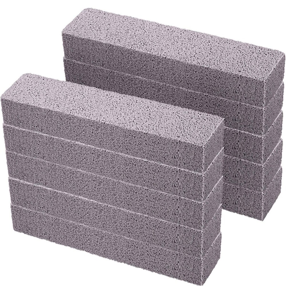 Chinco 10 Packs Pumice Stick for Cheaning, Pumice Scouring Stone Pad Removing Stain Grime Without Leaving Scratches for Kitchen Oven Stove Home Bathroom Toilet Pool House Cleaning Supplies