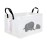 QUEENLALA Rectangular Laundry Hamper/Foldable Nursery Laundry Basket for Organizing/Storage Bin Baskets/Children Toy Office Bedroom/Toy Bin Closet Shelf BasketsRec-Parent-child elephant