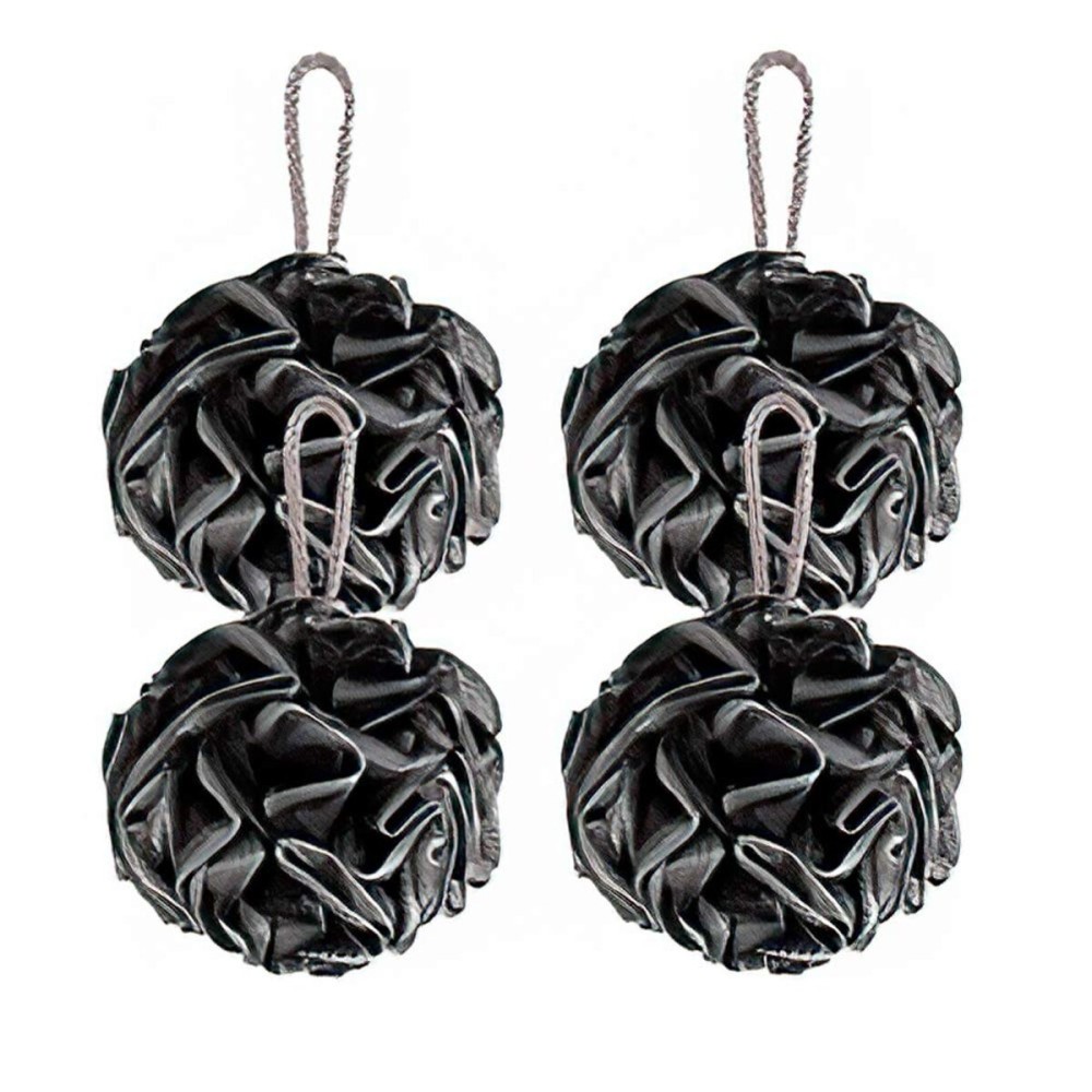 Loofah Bath Sponge, Novosun Soft Shower Sponge Set Extra Large Mesh Pouf Scrubber for Men and Women Exfoliate,Wash Sponge,Cleanse,Soothe Skin Pack of 4, XL 75g