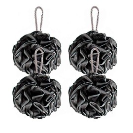 Loofah Bath Sponge, Novosun Soft Shower Sponge Set Extra Large Mesh Pouf Scrubber for Men and Women Exfoliate,Wash Sponge,Cleanse,Soothe Skin Pack of 4, XL 75g