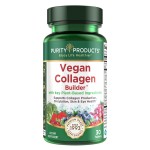 Vegan Collagen Builder - Organic Whole Foods Fruits + Veg, Silica, Lutein, Vitamin C, Biotin, Grape Seed - Amino Acids Glycine, Lysine + Proline Collagen Boosters (30 Servings, Tablets)