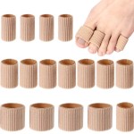 Blulu 16 Pcs Toe Cushion Tube Sleeves Soft Gel Corn Pad Protectors for Cushions Corns, Blisters, Calluses, Toes and Fingers
