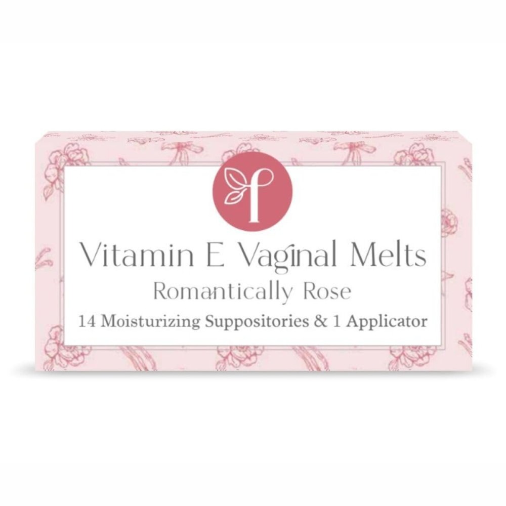 Femallay Organic Vaginal Melts - Romantically Rose - 100% Natural Relief for Dryness, Odor & Daily Feminine Discomfort - 14 Count + Applicator