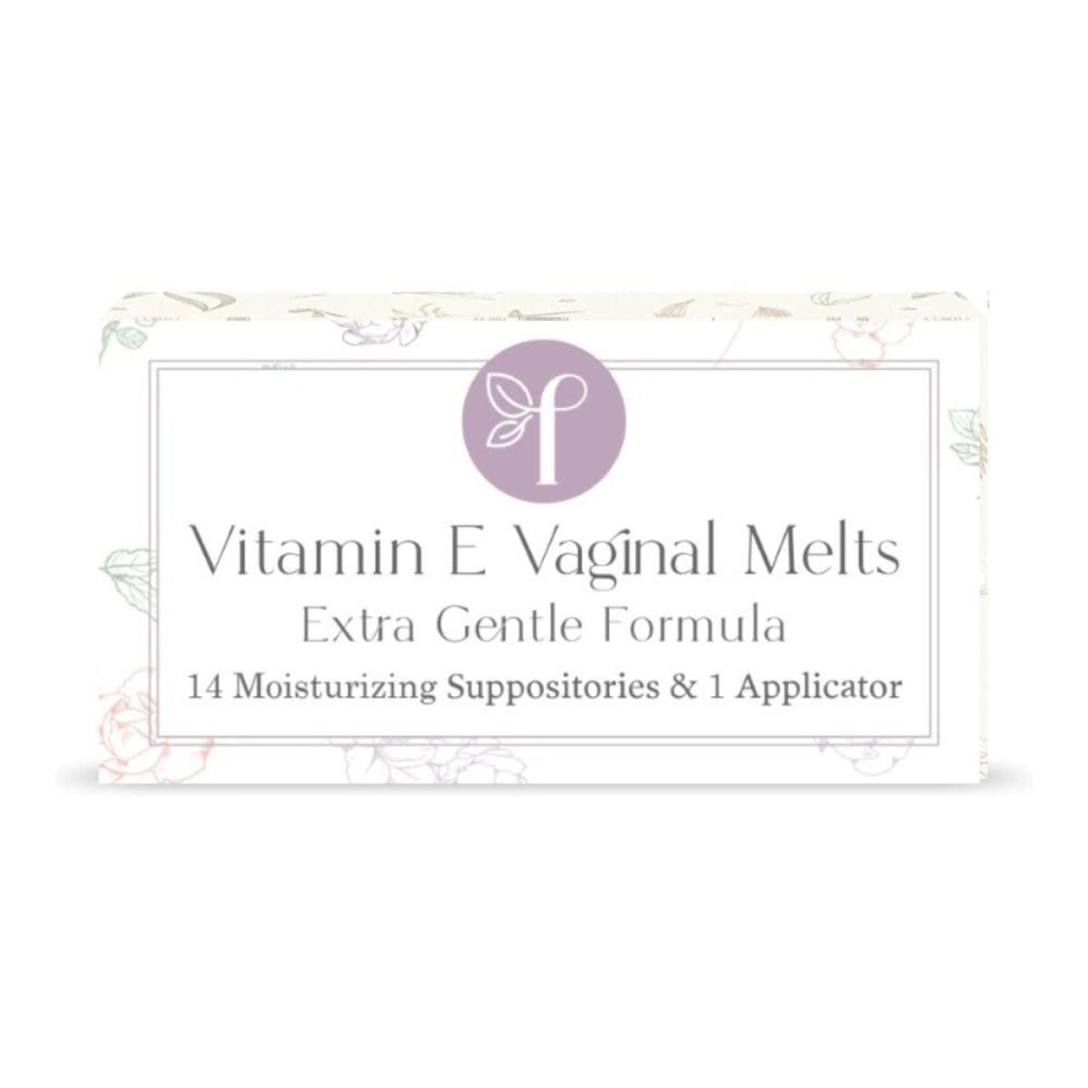 Femallay Organic Vitamin E Vaginal Melts - Relief for Menopause Dryness & Irritation - 14 Count + Applicator