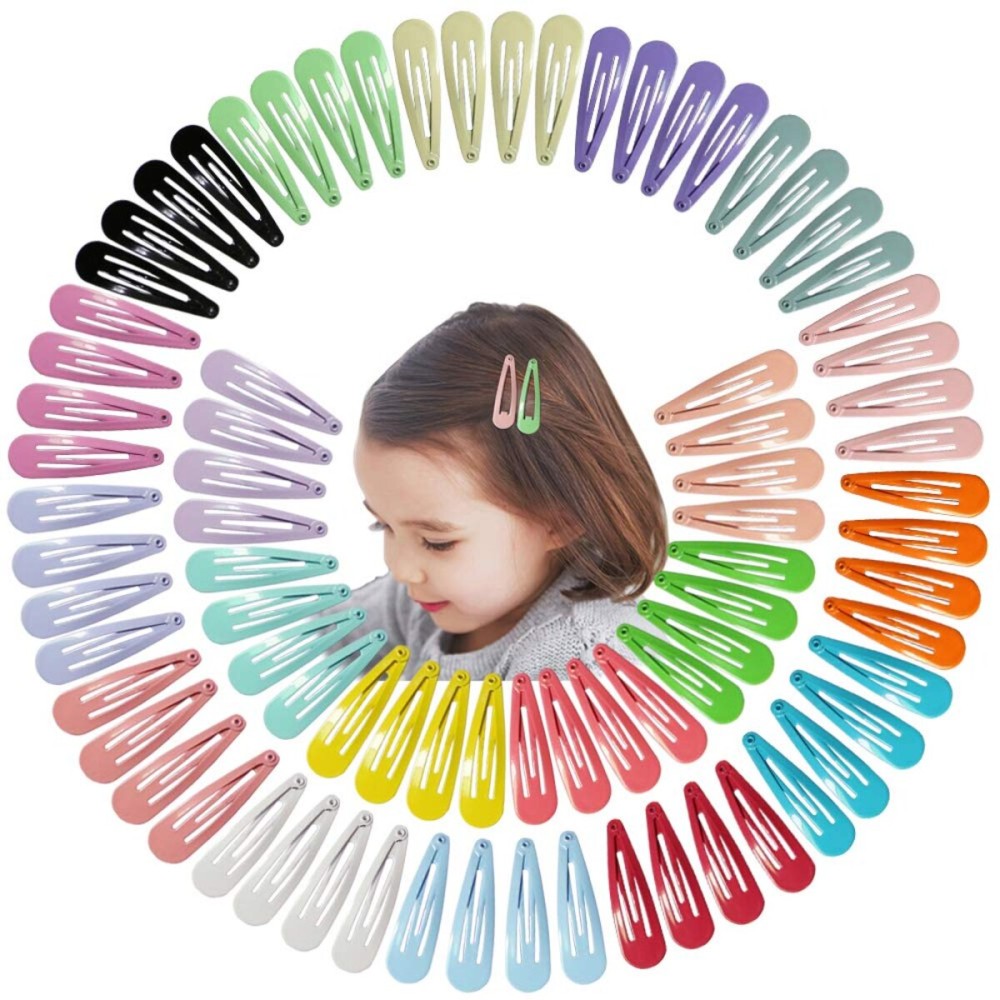 JIARON 80PCS Hair Clips, 2 Inch Non-Slip Metal Hair Barrettes for Girls, Kids, Baby and Women. (20 Colors)