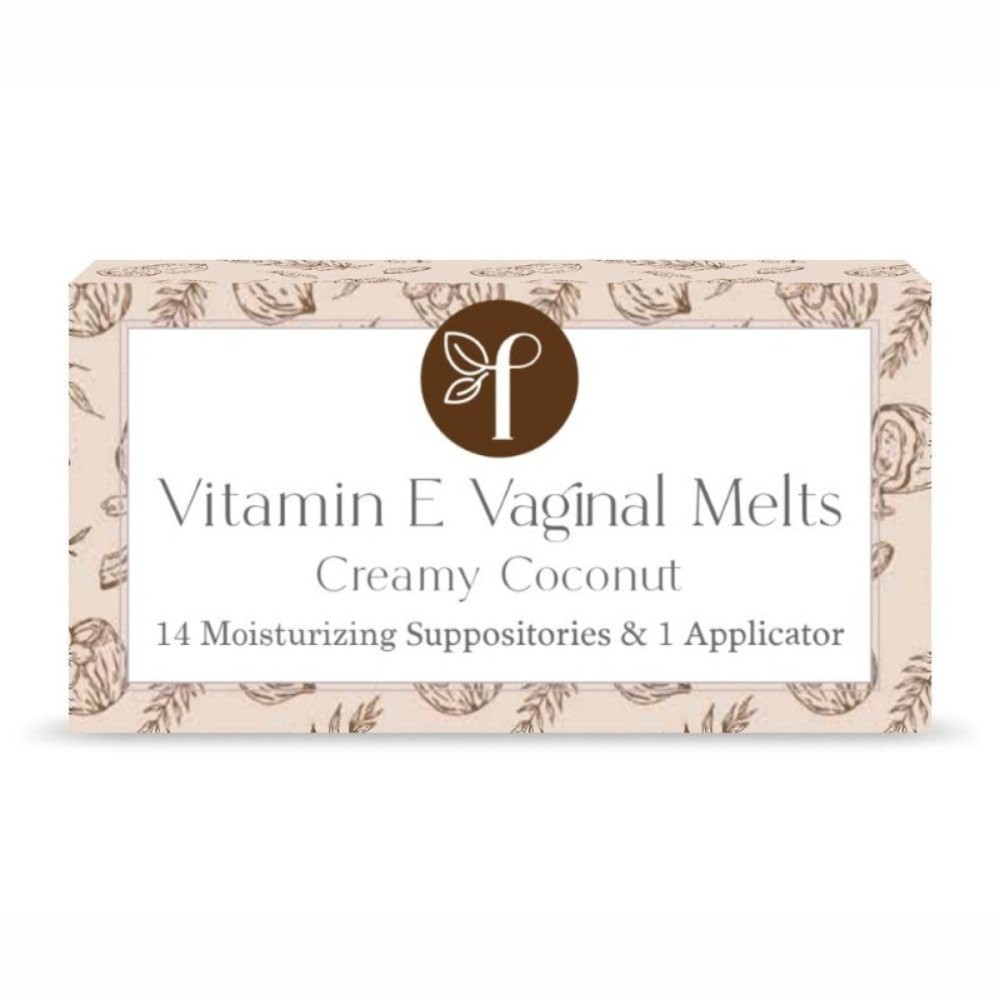 Femallay Organic Vaginal Melts - Coconut - 100% Natural Relief for Dryness, Odor & Daily Feminine Discomfort - 14 Count + Applicator