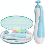 Baby Nail File Electric Nail Trimmer File Manicure Set, Toes Fingernails Care Trimmer with LED Light for Newborn, Kids and Adults