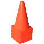 Alyoen 9 inch Orange Traffic Cones, Plastic Sport Cones, Soccer Training Cones for Outdoor Activity & Festive Events (Sets of 10/15/ 20)