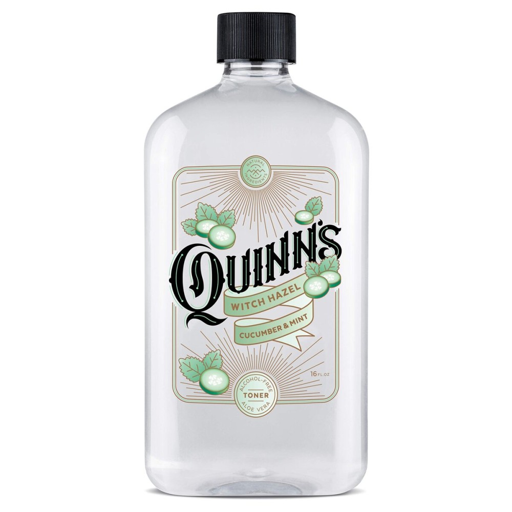 Quinns Alcohol Free Witch Hazel with Aloe Vera 16 Ounce (Cucumber & Mint)