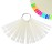 JASSINS 50 Pcs Nail Swatch Sticks with Ring, Fan-shaped Nail Art Polish Practice Display Tips Nail Sample Sticks, Nail Practice Color Display Polish Board