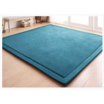 Loartee Coral Velvet Crawling Rugs & Area Rugs (6.0\'x 6\'8, Blue) for Toddler Children Play Mat & Yoga Mat Exercise Pads