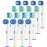 KHBD 16 Pack Replacement Heads for Oral B Braun- Includes 4 Sensitive Brush, 4 Precision Brush, 4 Deep Cleaning, 4 Floss Cleaning Toothbrush Heads