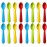 Plaskidy Plastic Toddler Spoons - Set of 16 Kids Spoons BPA Free/Dishwasher Safe