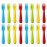 Plaskidy Plastic Toddler Forks - Set of 16 BPA Free/Dishwasher Safe Kids Utensils Brightly Colored Flatware Great for Kids