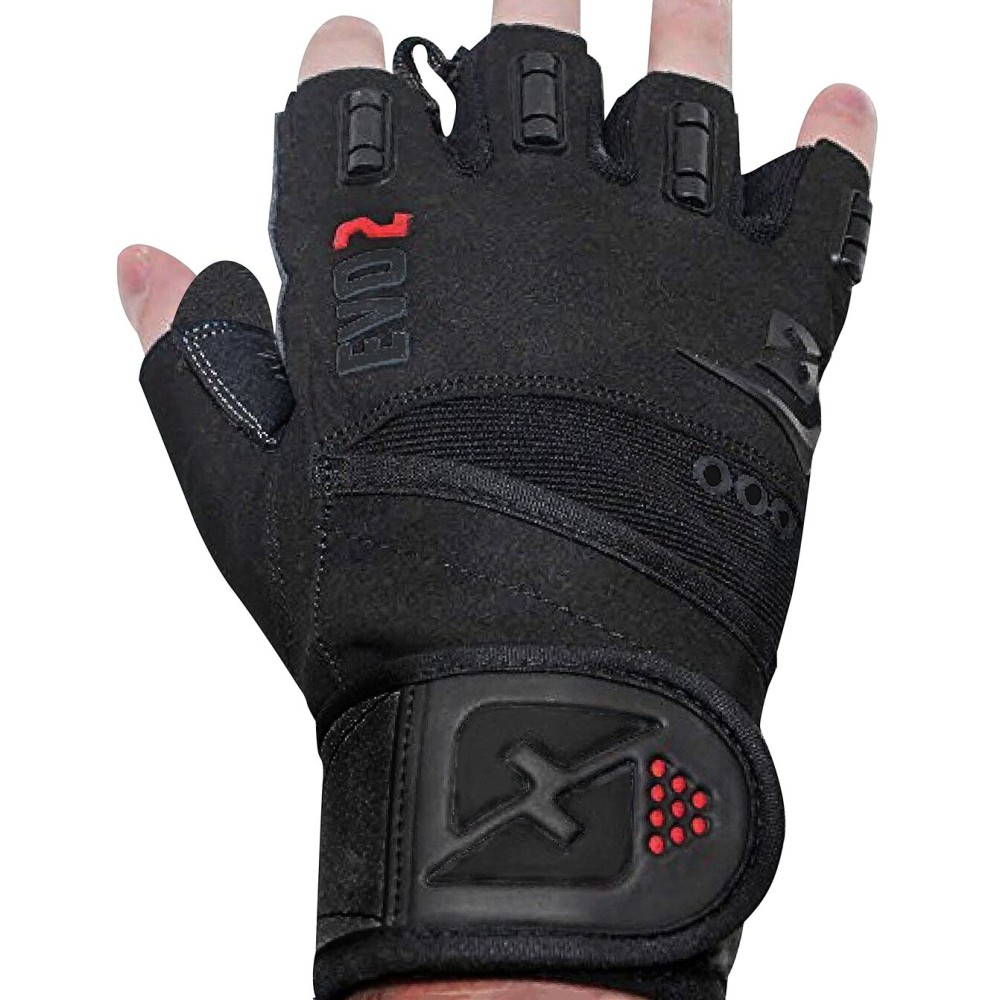 skott Evo 2 Weightlifting Gloves with Integrated Wrist Wrap Support-Double Stitching for Extra Durability-Get Ripped with The Best Body Building Fitness and Exercise Accessories