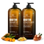 Botanic Hearth Biotin Shampoo and Conditioner Set - with Ginger Oil & Keratin for Hair Loss and Thinning Hair for Men and Women - Sulfate Free, 16 fl oz each