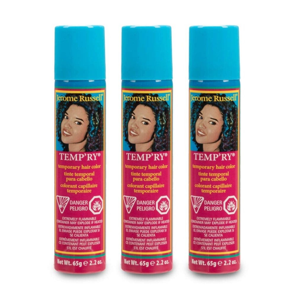 Jerome Russell Temp\'ry Spray-on Red Wine Hair Color, 2.2oz x 3 pack