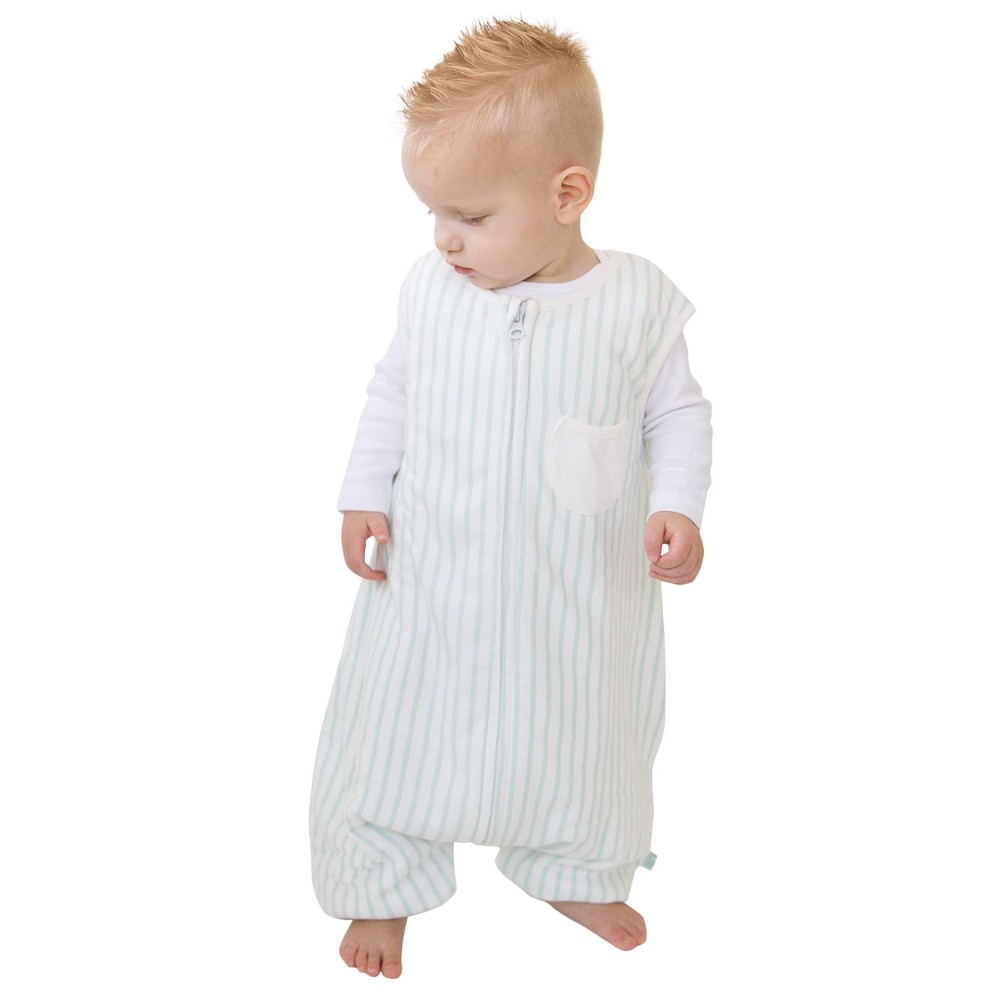 Tealbee Dreamsuit Toddler Sleep Sack with Feet - Walker Sleep Bag with Legs, Rayon made from Bamboo, Winter 1.5 TOG, 2-Way Zipper, 12m-2T - Stripes