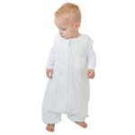 Tealbee Dreamsuit Toddler Sleep Sack with Feet - Walker Sleep Bag with Legs, Rayon made from Bamboo, Winter 1.5 TOG, 2-Way Zipper, 12m-2T - Stripes