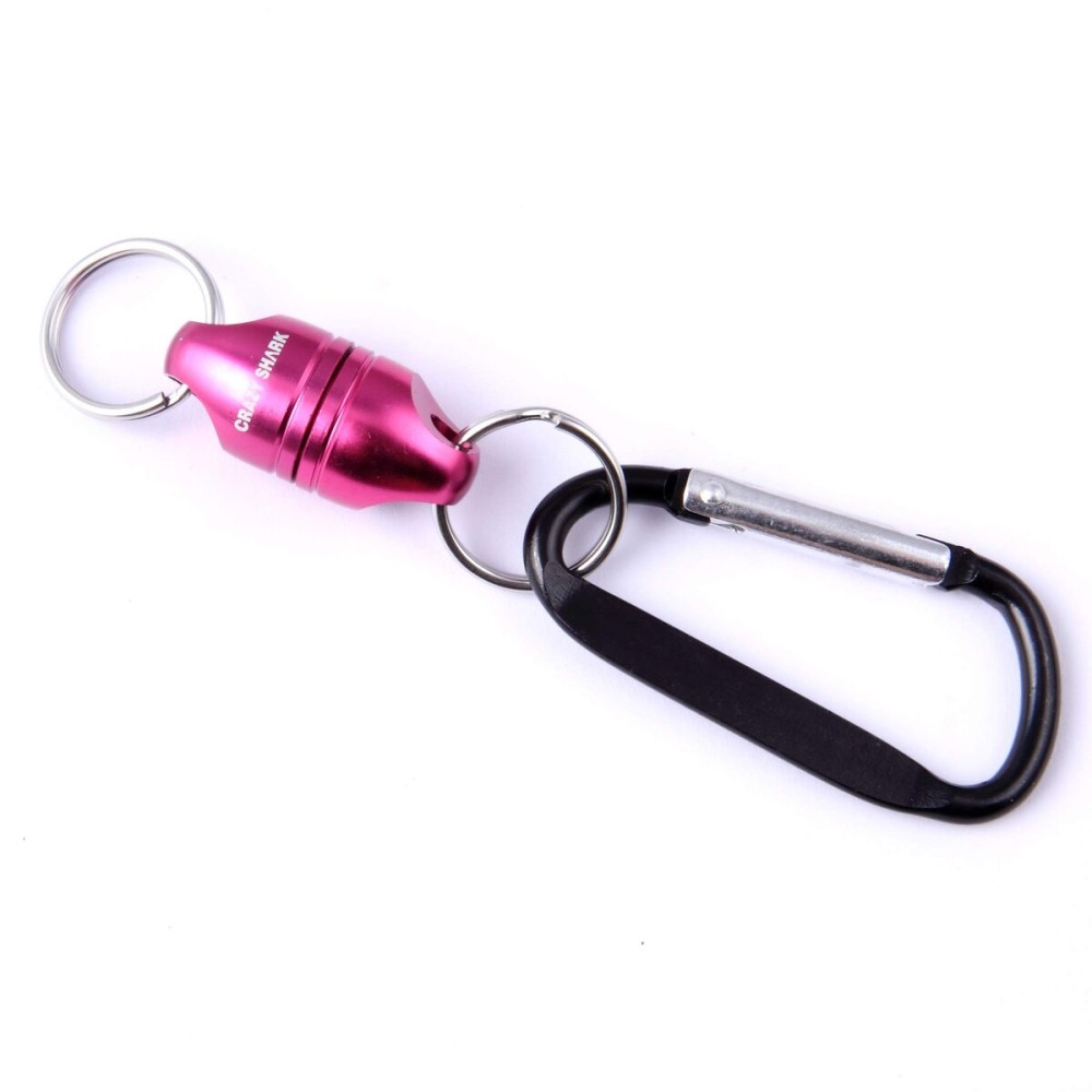 Magnetic Net Release Aluminum Shell for Fly Fishing (Pink)