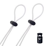 Flow Goggle Strap Kit (2-Pack) - Replacement Bungee Cord Straps for Swim Goggles (Solid White)