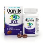 Ocuvite Eye Performance Vitamin & Mineral Supplement, Lutein and Zeaxanthin Supplements, Vitamins C, D, E, Zinc, and Omega-3, Helps Protect Eyes from Sun and Blue Light, 30 Softgels