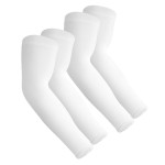 Aegend Sun Protection Cooling Arm Sleeves Sun Sleeves for Men & Women for Cycling, Running, Basketball, Football, Golf, Volleyball, Driving, White 2 Pairs