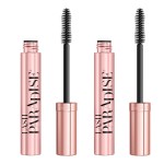 L\'Oreal Paris Makeup Voluminous Lash Paradise Mascara, Voluptuous Volume, Intense Length, Feathery Soft Full Lashes, No Flaking, No Smudging, No Clumping, Black Brown, 2 Count, Packaging May Vary