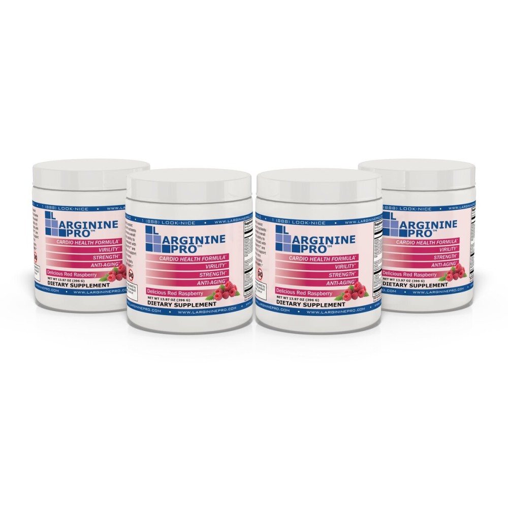 L-ARGININE PRO | 5,500mg L-Arginine Plus L-Citrulline 1,100mg Raspberry Powder Drink Mix Supplement for Increased Nitric Oxide Production
