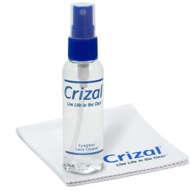 Crizal Eyeglass Lens Cleaner Bundle, Doctor Recommended for Anti Reflective Lenses and Coating, 2oz Crizal Spray w/Microfiber Cloth, 1 Pack