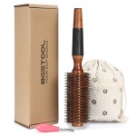 BESTOOL Round Hair Brush for Women or Men, Boar Bristle Small Round Hairbrush for Quick Blowout, Add Shine/Volume, Minimize Damage (2.2 Inch)