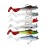 Facikono Lures for Bass Jig Head Soft Swimbait, 6-Pack 6 Colors Plastic Bait for Saltwater/Freshwater Fishing