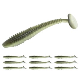 RUNCL Swimbaits Paddle 10/20/30/40PCS, 5/4/3/2 Inchs Paddle Tail, Soft Lure for Trout Crappie Bass, Durable Plastic Bait Swimmer for Saltwater/Freshwater, Fishing Lover\'s Gift