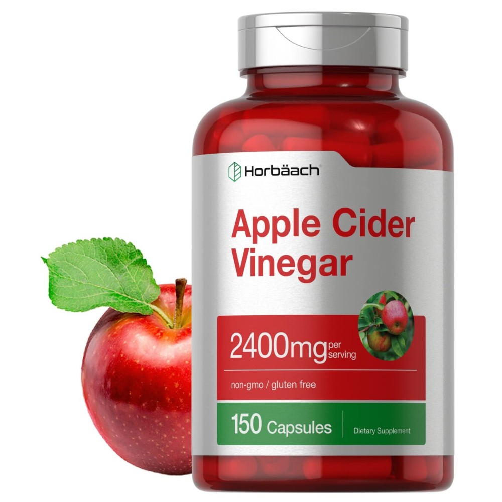 Horbach Apple Cider Vinegar Capsules | 2400mg | 150 Count | Non-GMO, Gluten Free Supplement