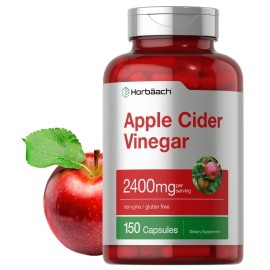 Horbach Apple Cider Vinegar Capsules | 2400mg | 150 Count | Non-GMO, Gluten Free Supplement