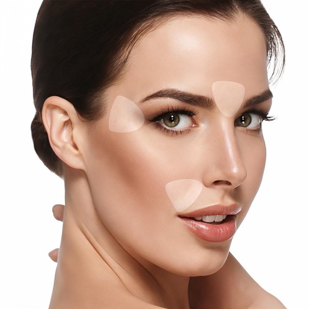 BLUMBODY Face, Forehead Wrinkle Patches - Mini Anti-Wrinkle Facial Patches for Eyes, Mouth, Forehead - Triangle Non-Silicone Face Tape for Elevens, Crows Feet and Fine Lines - 160 Facial Patches