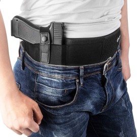 Belly Band Holster XL for Concealed Carry, IWB Gun Holsters for Men Women, Most Comfortable Waistband Handgun Carry with Magazine Pouch, One Holster Fits Most Pistol&Revolvers, BONUS Movable Mag Pouch
