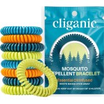Cliganic 50 Pack Mosquito Repellent Bracelets for Adults & Kids - Natural DEET-Free Bands, Individually Wrapped