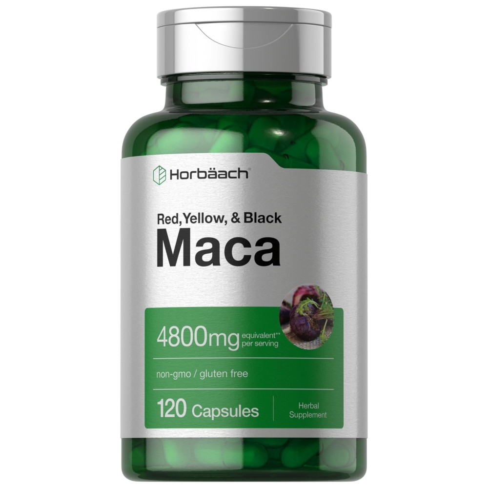 Horbach Maca Root Capsules for Men and Women | 120 Pills | High Potency Extract | Non-GMO and Gluten Free Formula