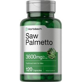 Horbach Saw Palmetto Extract | 120 Capsules | Non-GMO and Gluten Free Formula | from Saw Palmetto Berries