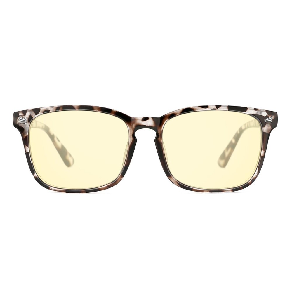 TIJN Gaming Glasses Blue Light Blocking Glasses for Women Men Nerd Eyeglasses Screen Fatigue Anti UV Glare (Leopard(Gaming Glasses))