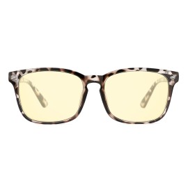 TIJN Gaming Glasses Blue Light Blocking Glasses for Women Men Nerd Eyeglasses Screen Fatigue Anti UV Glare (Leopard(Gaming Glasses))