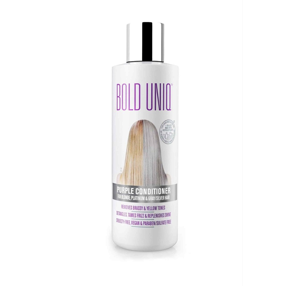 Purple Conditioner for Blonde, Platinum & Gray/Silver Hair. Reduce Brassy Yellow Tones. Toner for Bleached & Highlighted Hair - Moisturises - Cruelty Free, No Parabens or Sulfates - 237 ml