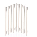 Cotton Swabs 800 Pieces, Double Precision Tips with Paper Stick, 4 Packs of 200 Pieces (Round+Pointed Shape)