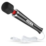 AEVEONE Wired Powerful Handheld Wand Massager, Strong Personal Vibration Massage for Sports Recovery, Back Muscle Aches, Whole Body Pain (Black)