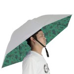 NEW-Vi Fishing Umbrella Hat Folding Sun Rain Cap Adjustable Multifunction Outdoor Headwear (Silver/Camouflage(Single layer))
