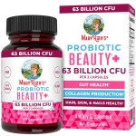 MaryRuth Organics Probiotic Beauty Capsules | Vegan Collagen Support | Anti Aging | Gut Health | Hair Skin and Nails Vitamins | Skin Care | Biotin | Non-GMO Project Verified | 60 Count
