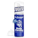 H2Ocean Body Piercing Foam Soap - Organic Sea Salt Aftercare with Aloe Vera, Alcohol-Free, Unscented, Vegan & Gentle Cleansing Tattoo and Piercing Soap for Healing & Moisturizing - 1.7oz